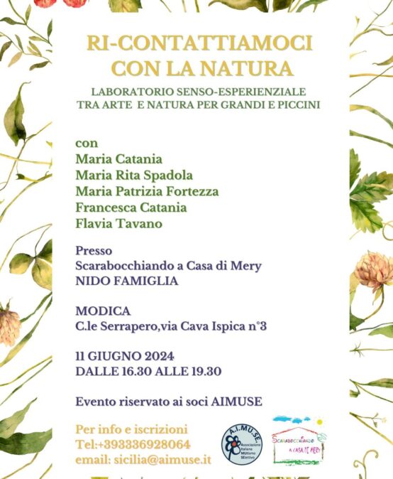 Martedì 11 Giugno 2024- SICILIA- UN’IMMERSIONE SENSORIALE TRA ARTE E NATURA